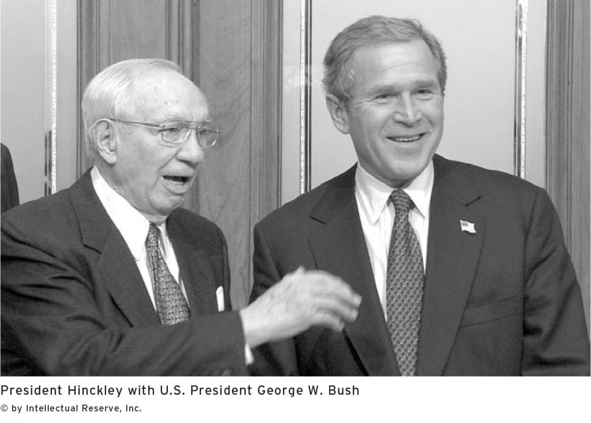 With president Bush