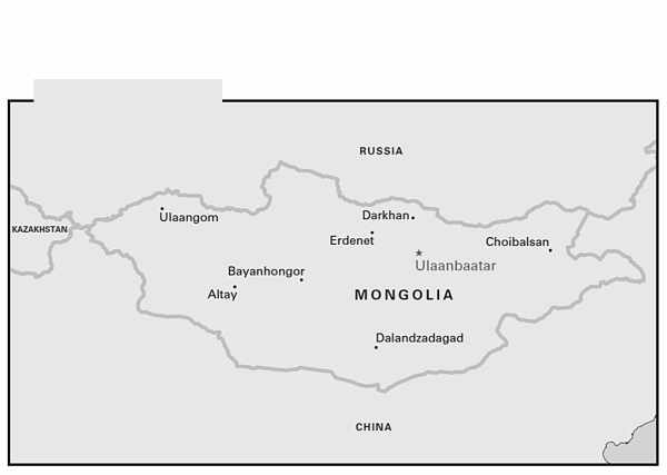 map of mongolia