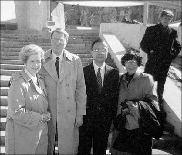 photo of the maxwells and tai at dedication