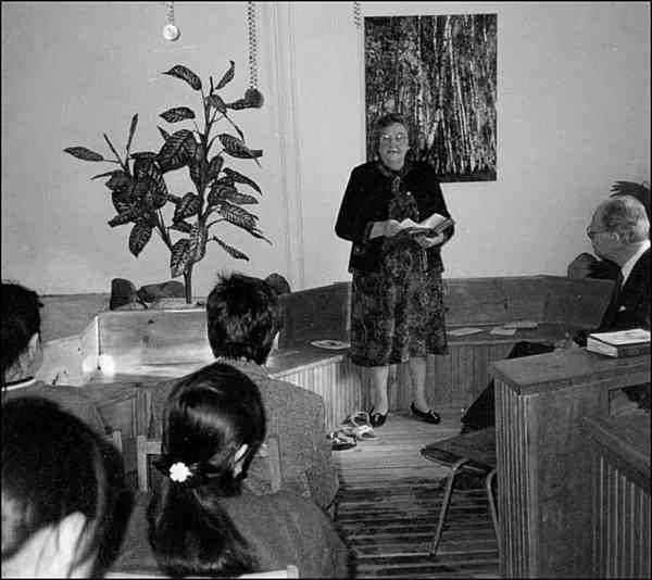 photo of sister smith at a baptismal service