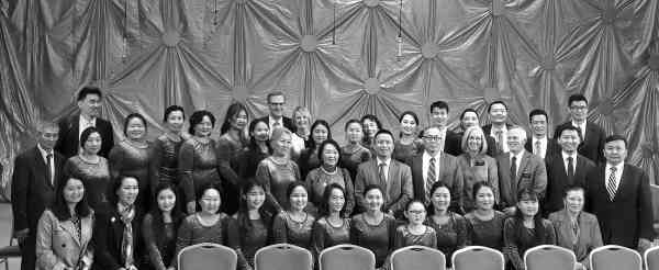 photo of choir members and others at the calling of the new UB west stake presidency