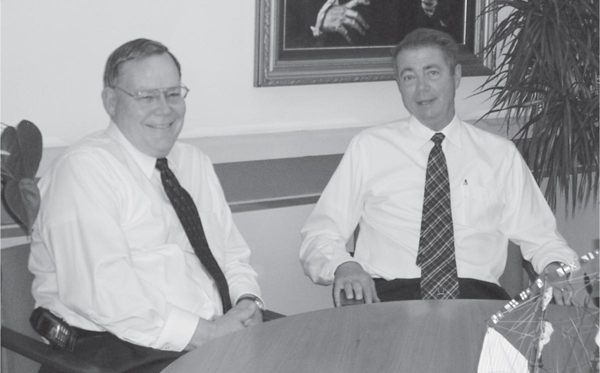 Elder Gerald N. Lund with Paul H. Peterson