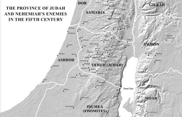 map of post exile judea