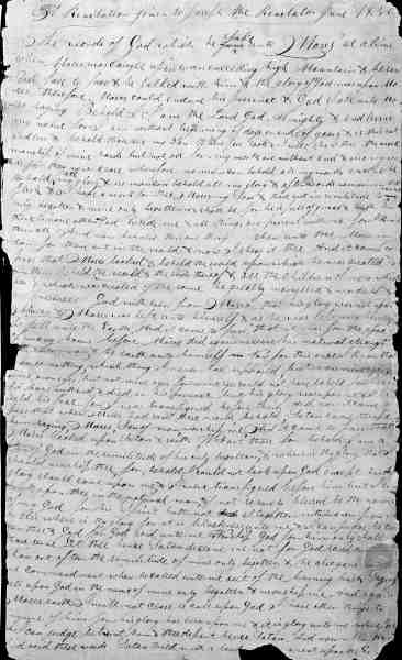 picture of the first page of joseph's translation of the bible