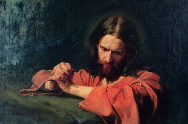 painting of christ praying in gethsemane by hermann clementz