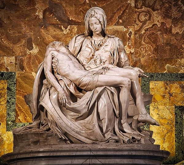 photo of michelangelo's pieta sculpture
