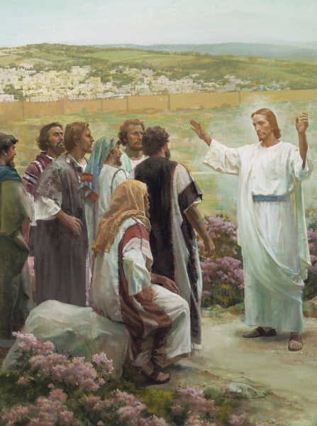 painting of christ commanding the apostles to teach the earth by harry anderson