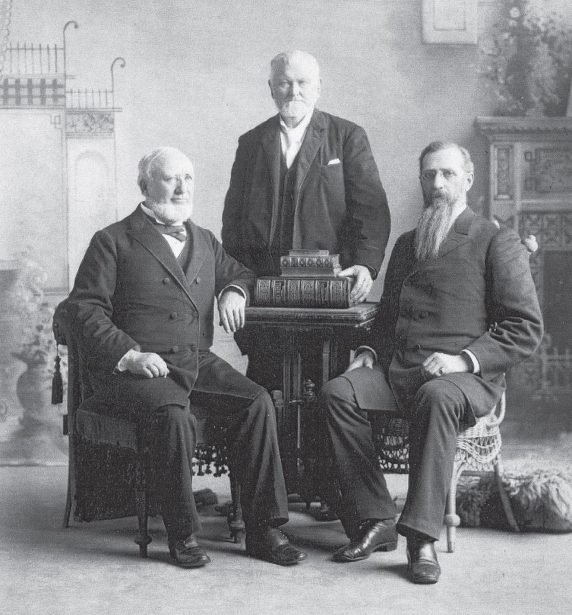 President Woodruff and counselors in the First Presidency