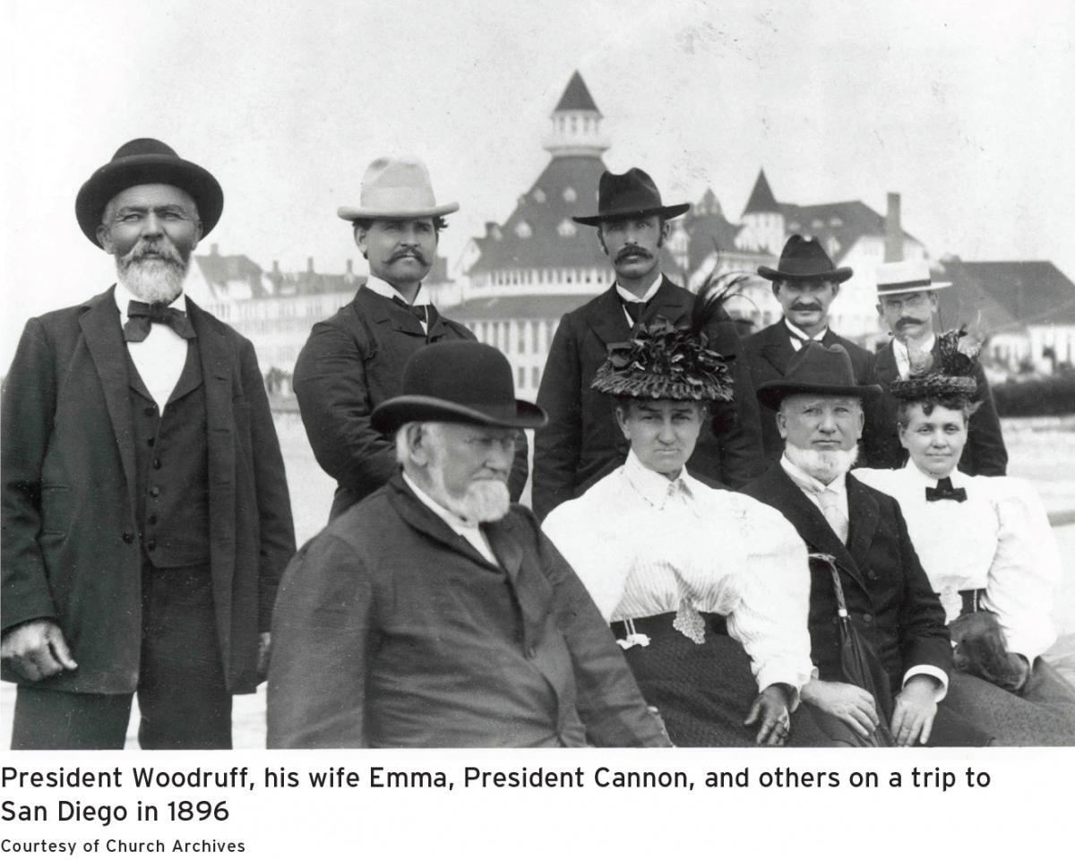 President Woodruff and other on a trip to San Diego