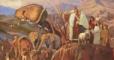 Illustration of Noah leaving the ark