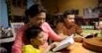 Family reading scriptures together
